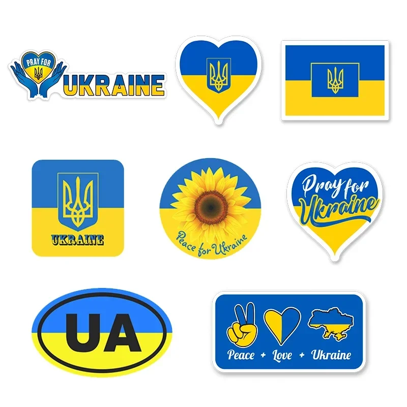 

Ukraine Car Vinyl Decals - Waterproof Scratch Resistant Stickers for Truck/Car Window - Universal Fit Auto Decor