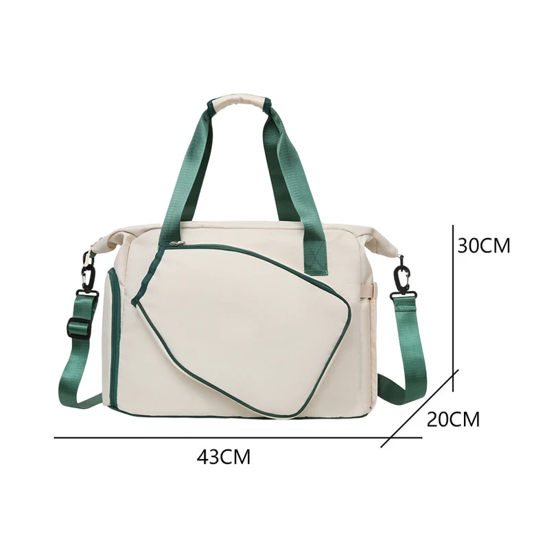 

Large Capacity Gym Bag with Shoe Compartment Tennis Badminton Racket Holder Outdoor Sports Duffle Travel Bag