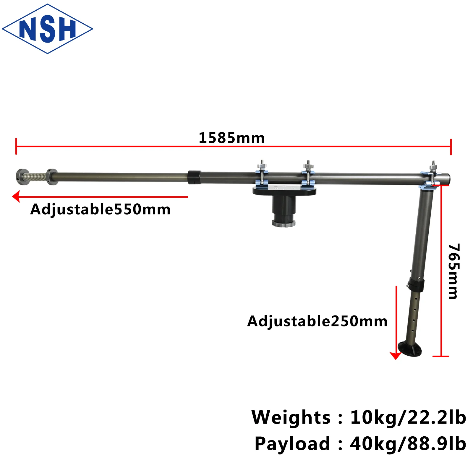 NSH camera jib rail tracks swivel-assisted shooting jib video photography accessories