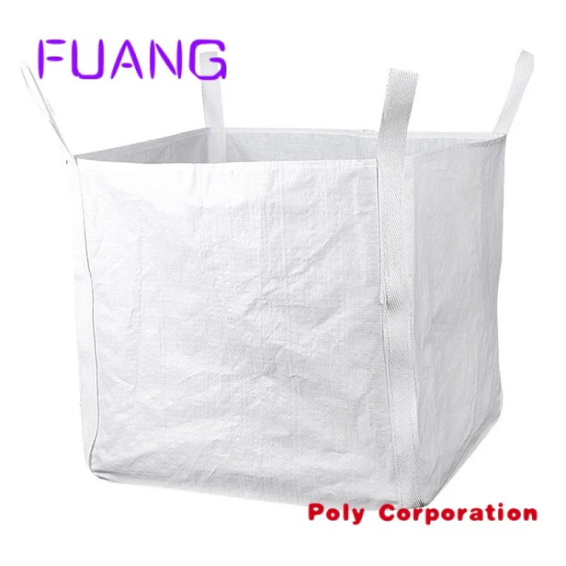 

Custom Polypropylene Woven 1 Ton PP Bulk FIBC Container Big Jumbo Bag For Sand Cement Mineral Coal Firewood Rice Corn Flour Sug