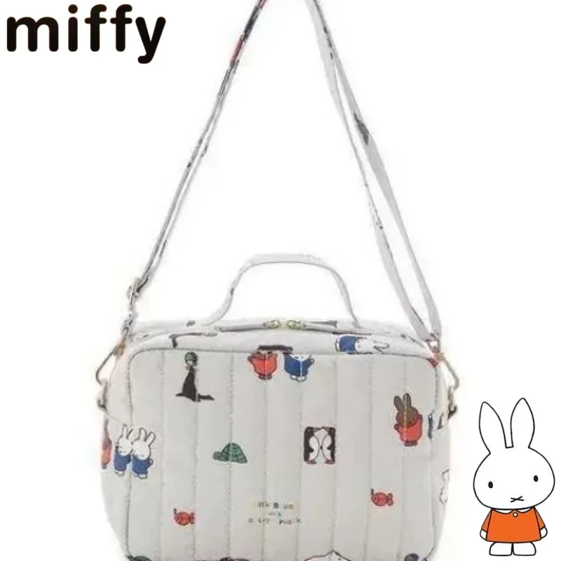 Sac de rangement à bandoulière et à main grande capacité, motif dessin animé créatif et mignon de la lapine Miffy, tendance