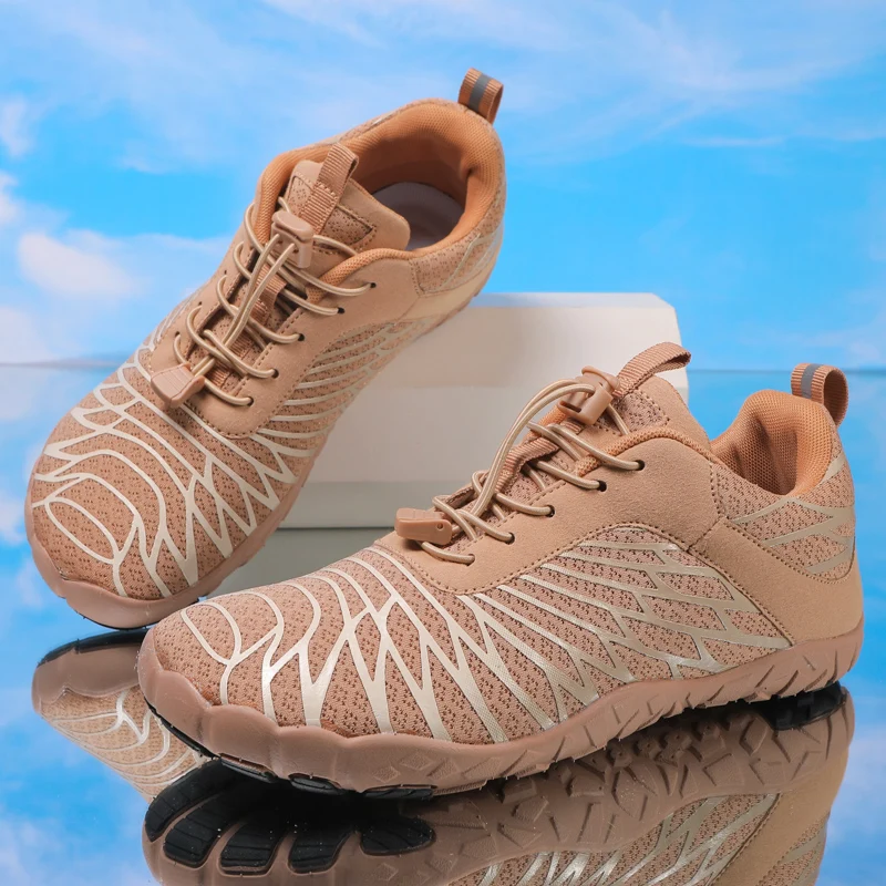 Fashion Unisex Wider Shoes Breathable Mesh Men Barefoot Wide-toed Shoes New Flats Soft Zero Drop Sole Wider Toe Sneakes Big Size