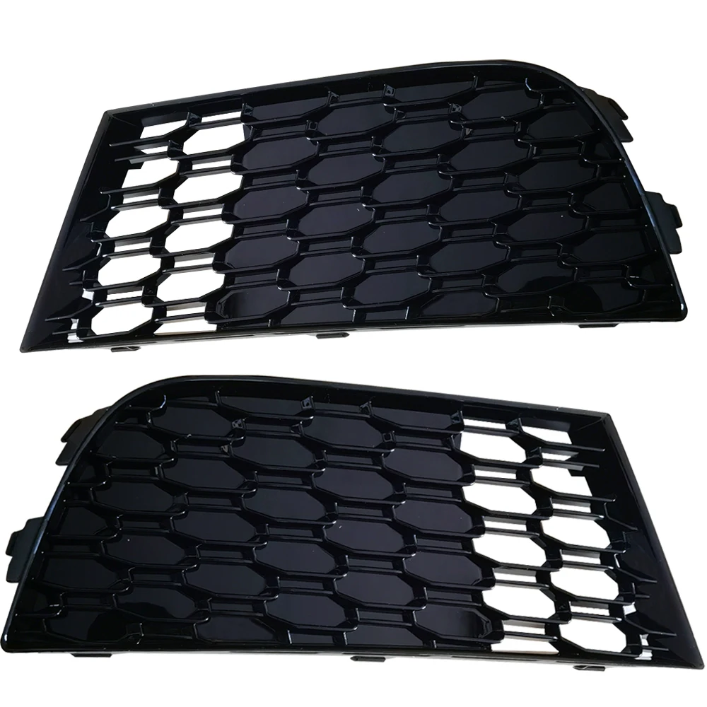 Honeycomb Mesh For AUDI A3 8V S-LINE S3 SPORTBACK 2017 2018 2019 Car Front Bumper Fog Light Grille Fog Lamp Cover Racing Style