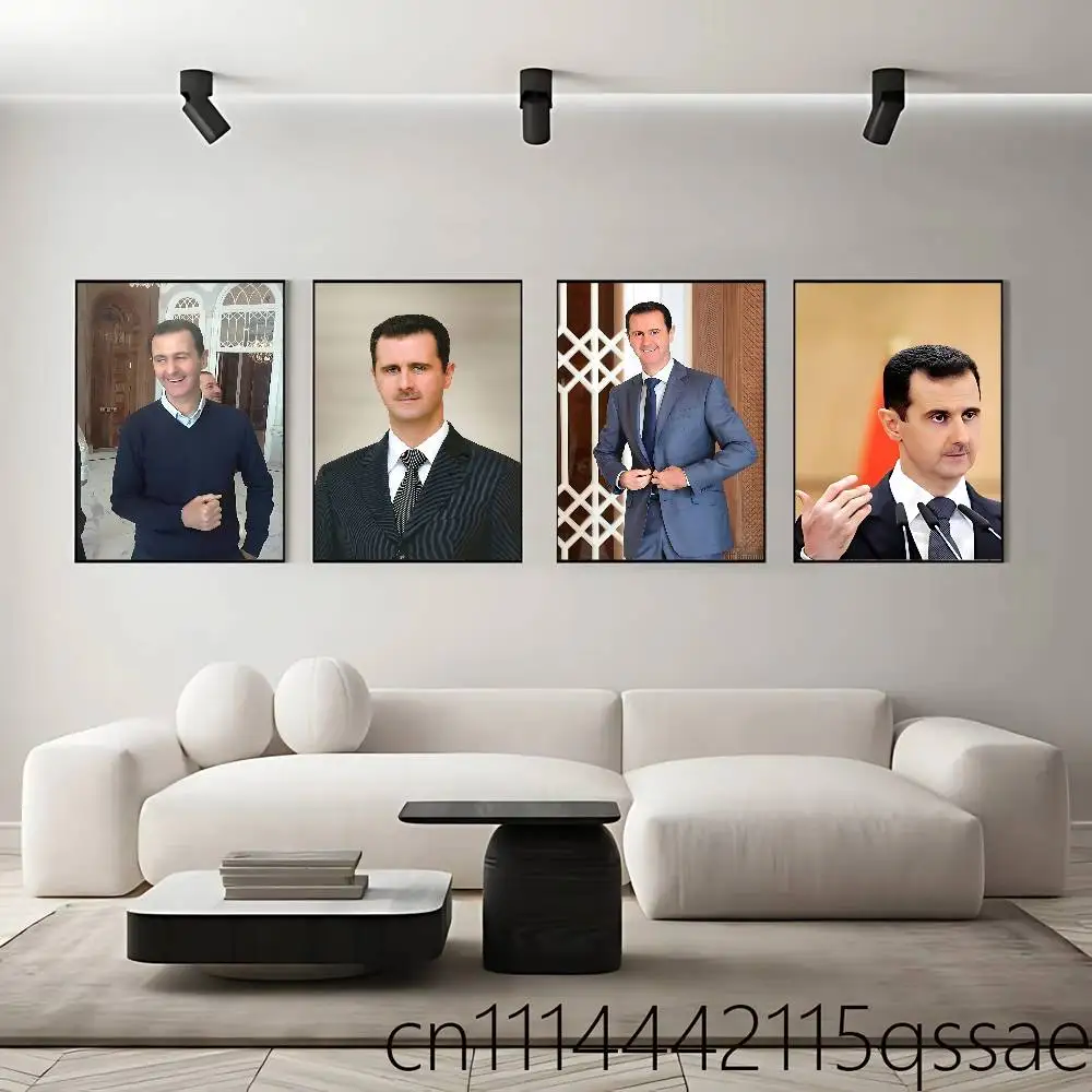 For Bashar Al-Assad Syria Frameles Canvas Paint Decorative Art Printing Poster Image Home Living Room Bedroom Decoration Paint