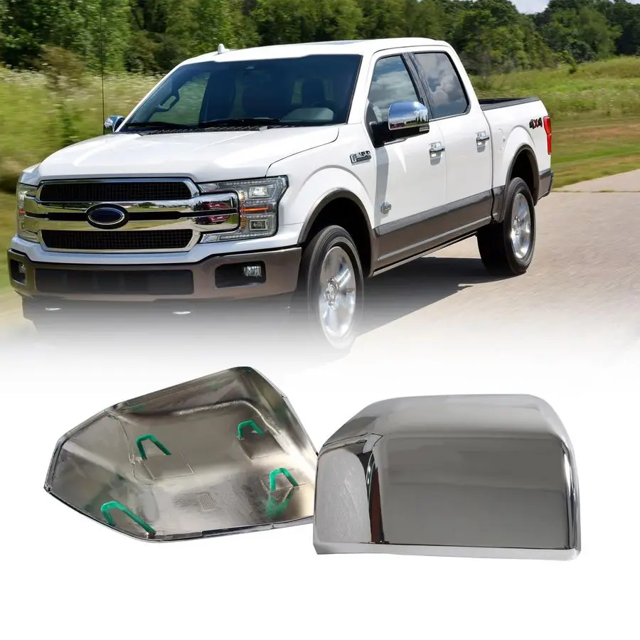 

Chrome Mirror Covers Fit for 20152020 Ford F150 Pickup 2Door 4Door Side View Mirror Caps