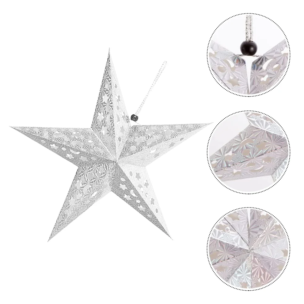 

6 Pcs Origami Star Lampshade Interior Decoration Pentagram Ideal Exquisite Paper Lampshades Hanging LED