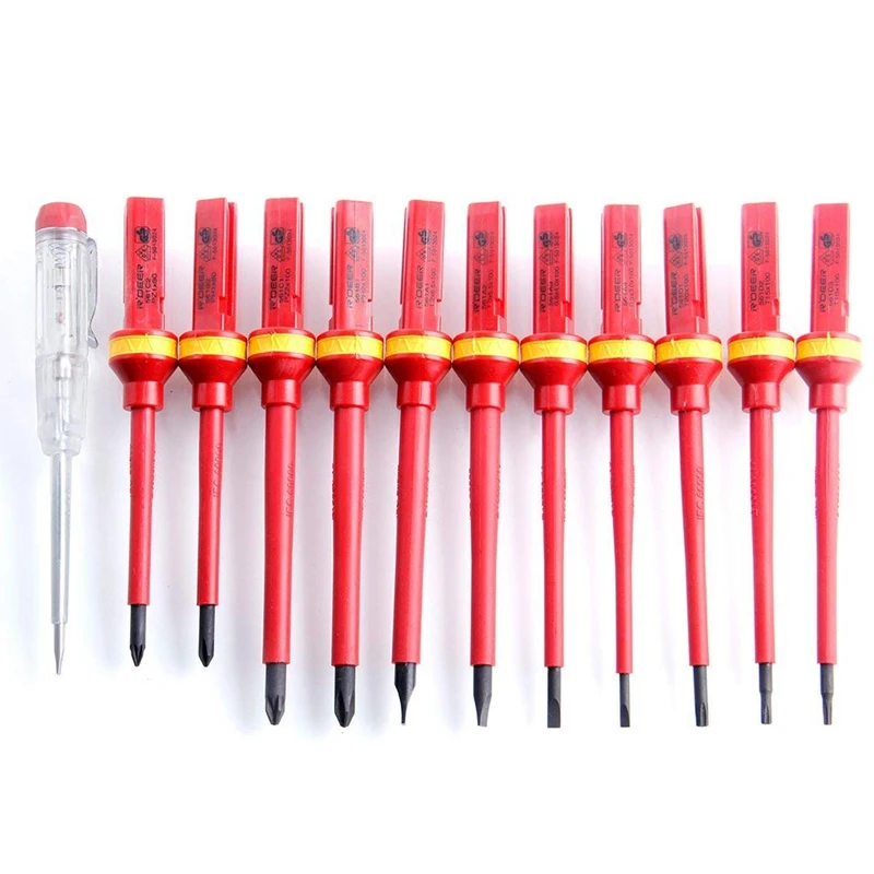 26 Pcs VDE Insulated Screwdriver Set CR-V High Voltage 1000V Magnetic Phillips Slotted Torx Screwdriver Hand Tools