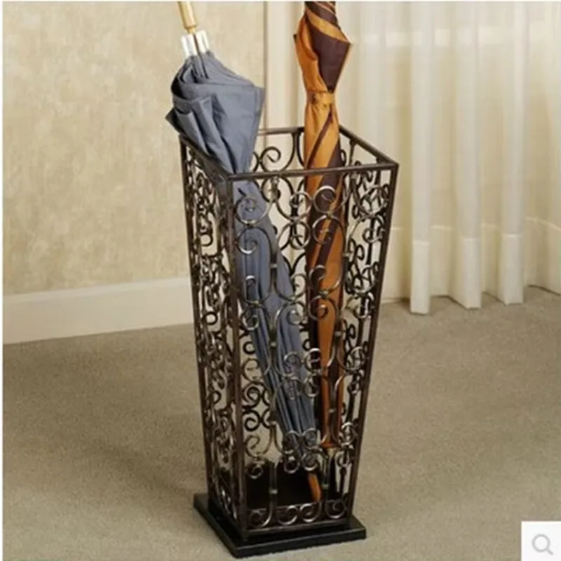 

European Style Umbrella Storage Bucket, Metal Rain Gear Organizer, Home Umbrella Stand, Creative Hotel Lobby Holder