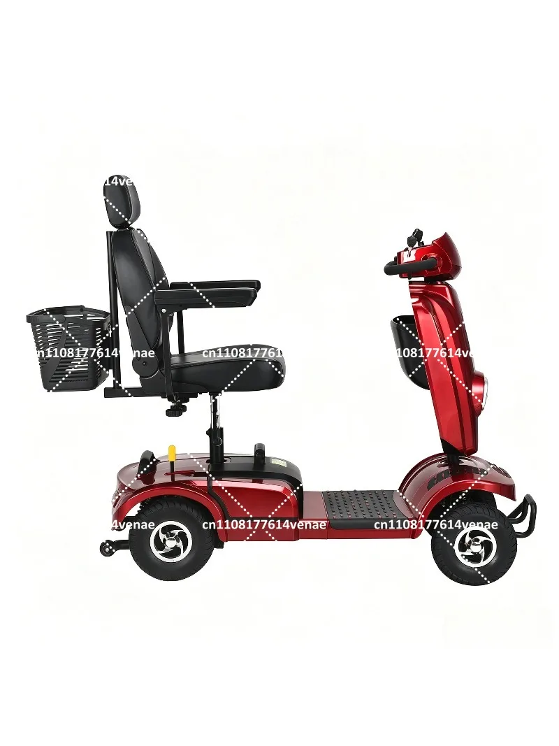 Electric Mobility Scooter for Seniors, Foldable Travel Scooter with Dual Battery, Lightweight Compact Design