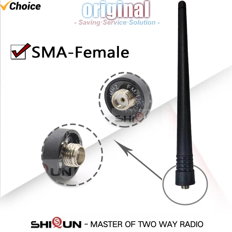 Original Baofeng UV-5R Antenna Dual Band SMA-Female VHF UHF Aerial For Baofeng DM-1701 UV-82 UV5RH PRO UV-18 1802L Walkie Talkie