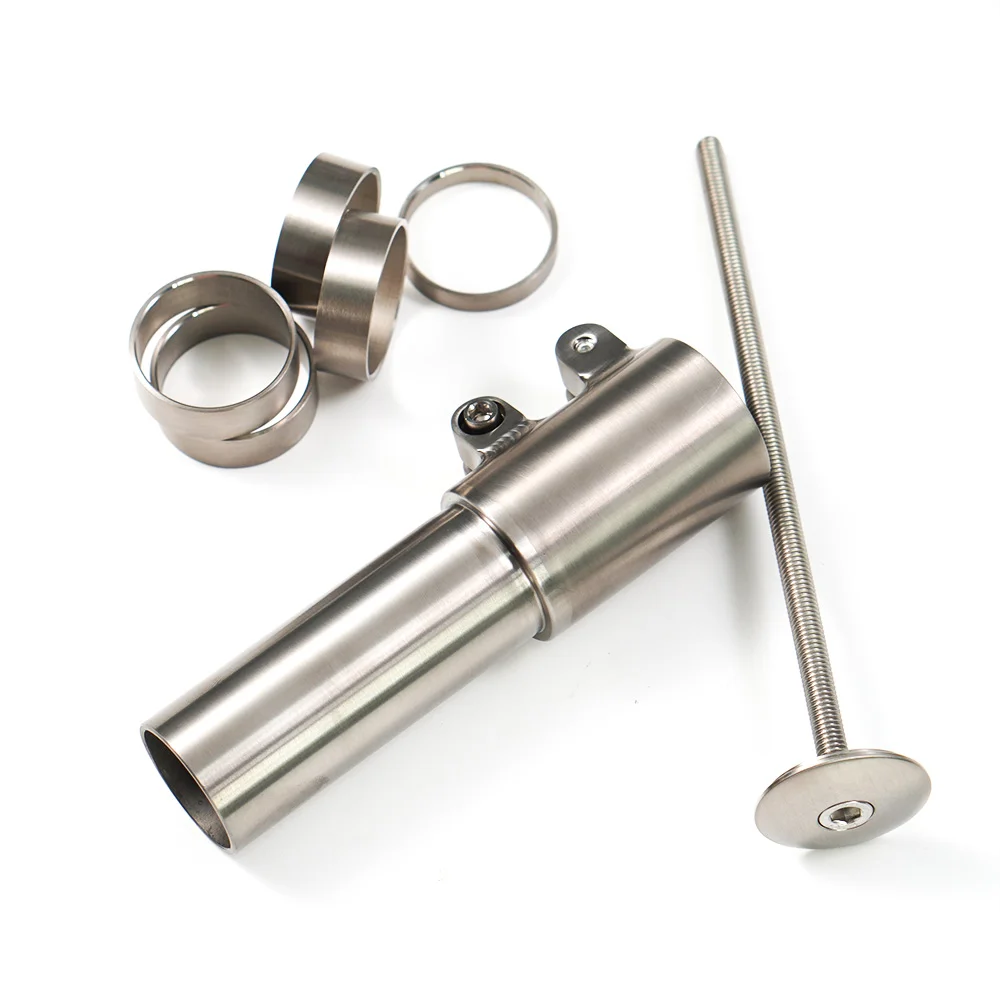 CNC Fahrrad zubehör Titan MTB Rennrad Gabel Vorbau Anstieg 102mm Lenker heben Adapter Fahrrad Gabel Steuerrohr erhöhen – Detail 1