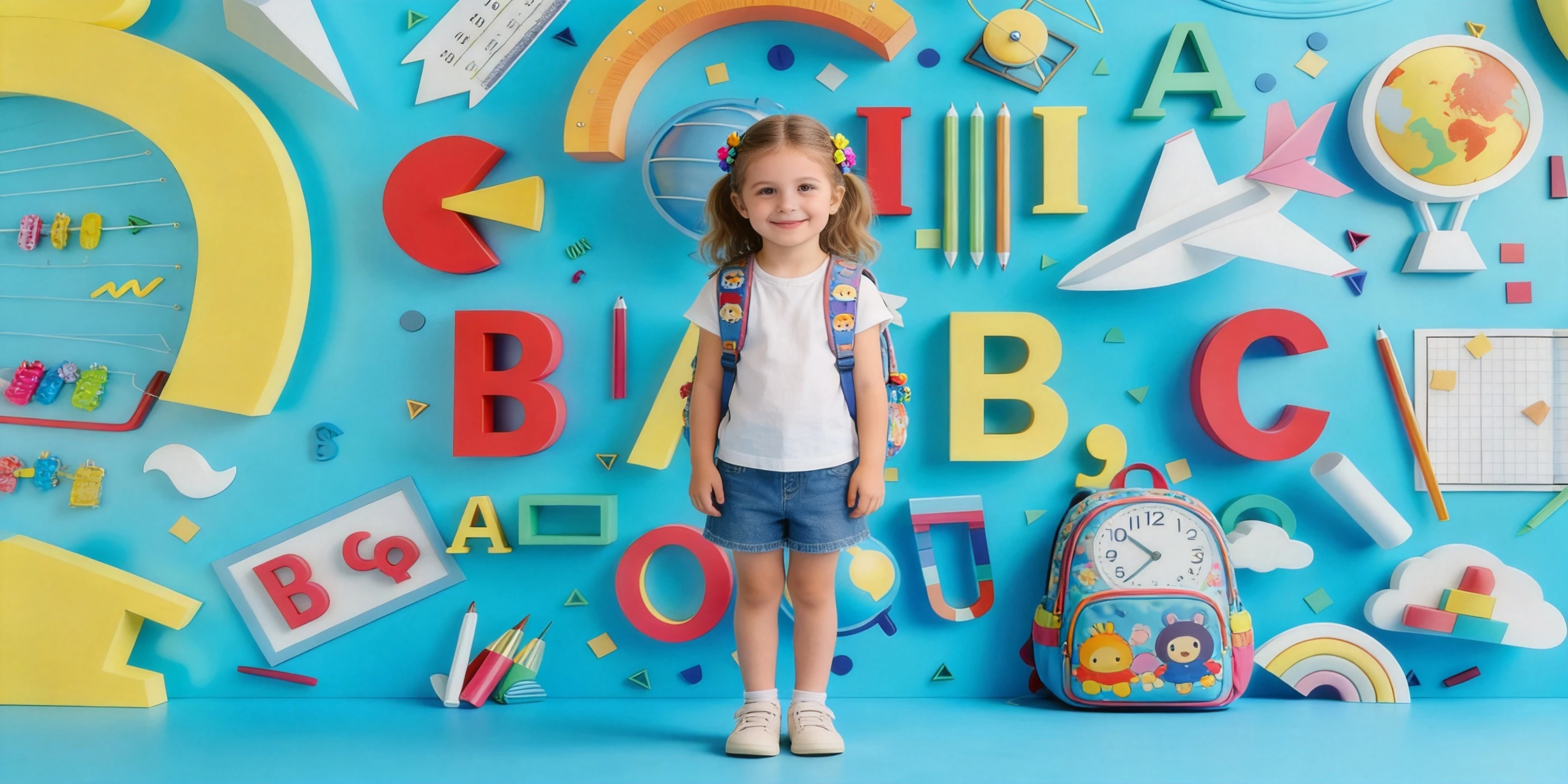 ソフトパステル3Dアルファベット教育用背景幕 子供用写真撮影 - Background For Kids Education のレビューと価格