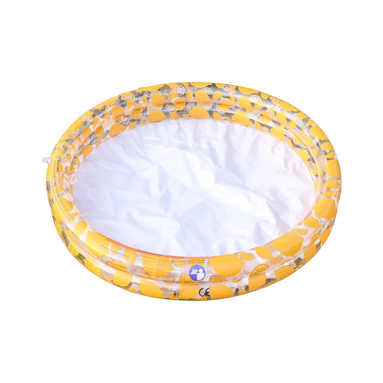 Piscina gonfiabile con palline Piscina con palline rimbalzanti per bambini in PVC Piscina con palline oceaniche a doppio anello Piscina giocattolo con limone giallo