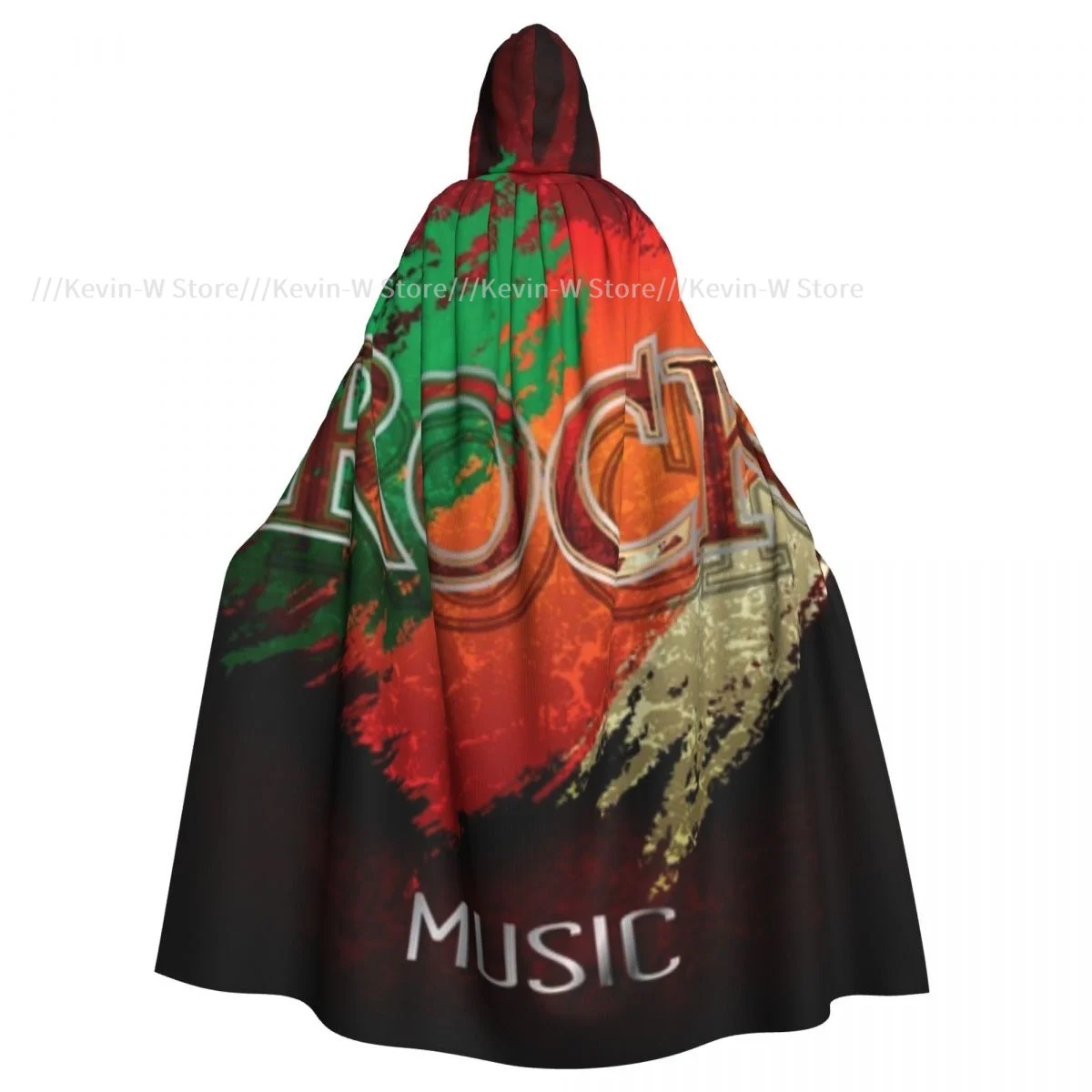 Unisex Adult Abstract Cracked The Word Rock Cloak with Hood Long Witch Costume Cosplay