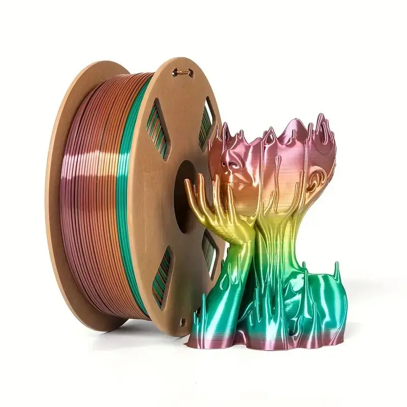 1pc Macaron series 3D printed multi-color rainbow filament PLA filament 1.75mm, 250g/0.55lb spool, size accuracy+/-0.02mm