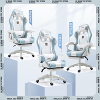 Ergonomic Gaming Chair Executive Office Big Fabric With Footrest Computer Back Support High Back  Adjustable Home Computer Chair