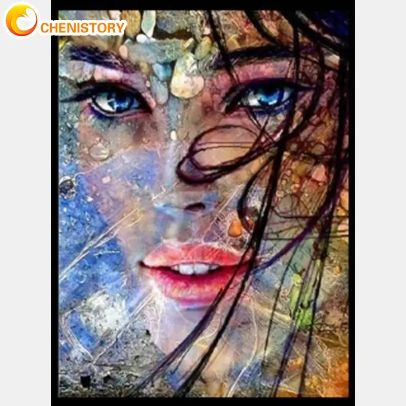 

CHENISTORY Modern Painting By Numbers For Adults Canvas Painting Watercolor Woman Number Painting Acrylic Paints Home Decoration