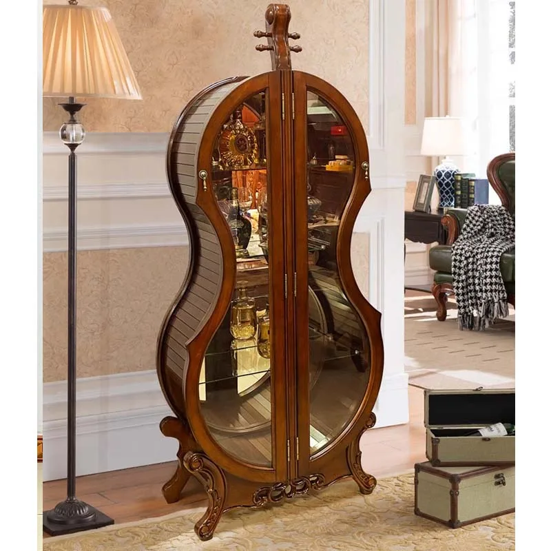 

American cello wine cabinet, all solid wood wine cabinet