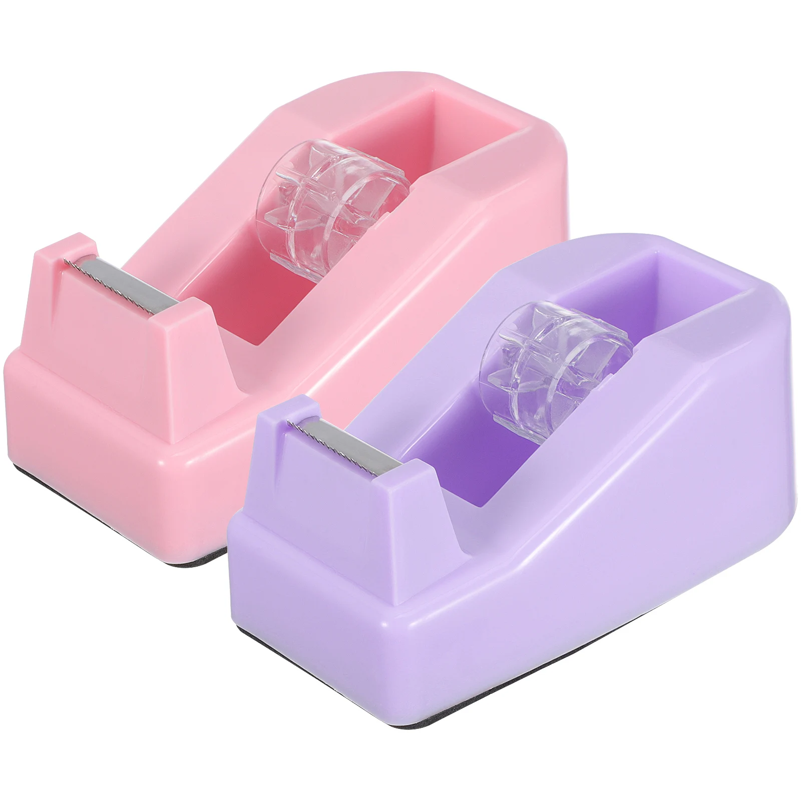 2 Pcs Abs Cutting Tool Tape Dispenser Office School Family Activities Scrapbooks Art Projects Portable Desk Use