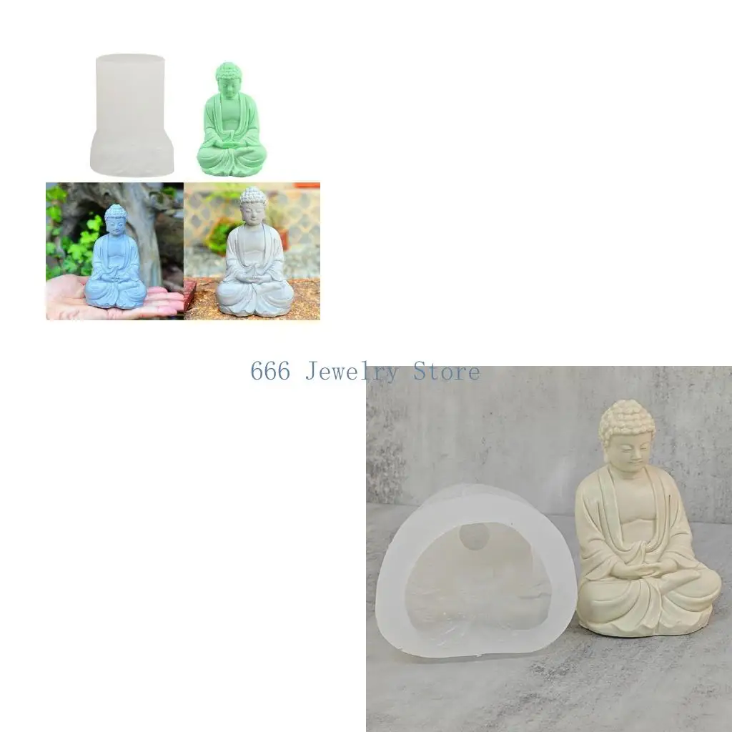 F2TD سيليكون لتقوم بها بنفسك الحرف قوالب سيليكون أرقام قالب البوذية على شكل قوالب شموع #1