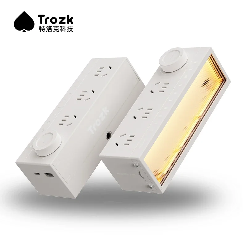 Trozk 36W Power Strip Gallium Nitride Charger Fast Charging Socket Desktop Esports Patch Panel Usb Gamer Desktop Decoration Gift
