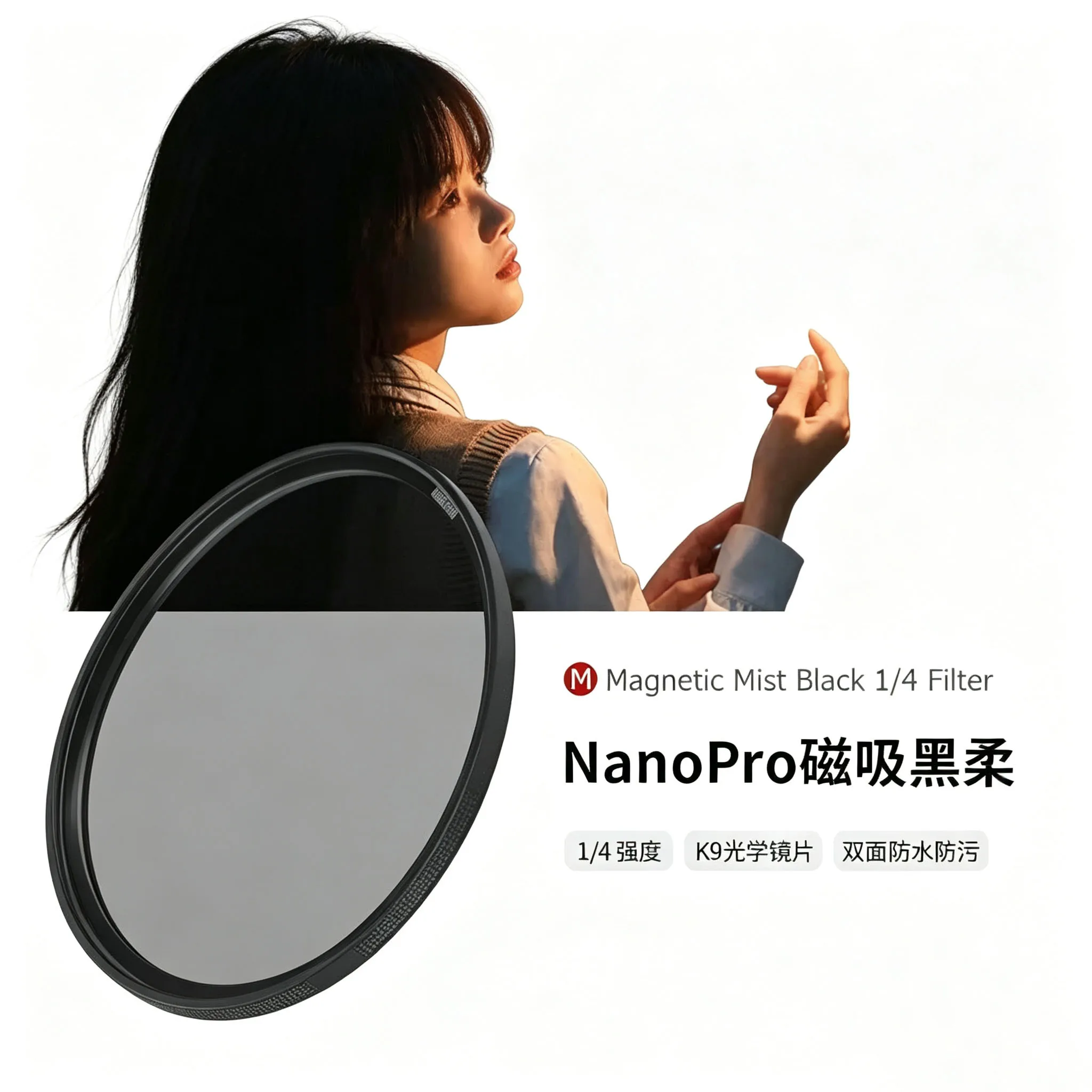 Haida NanoPro Magnetic Filter 1/4 Black Mist Fliter (Without Adapter Ring) Dreamy Hazy Portrait Soft Focus Lens for Camera