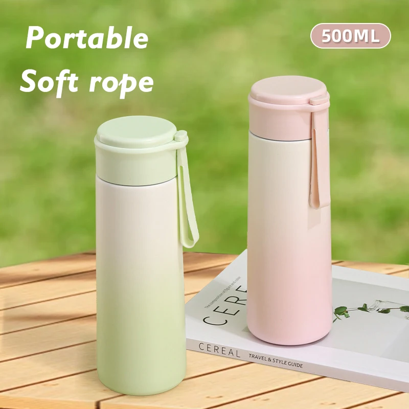 

500ml 304 Stainless Steel vacuum Portable Tumbler thermos Insulated Thermal Insulation colorful water cup Outdoor water bottle