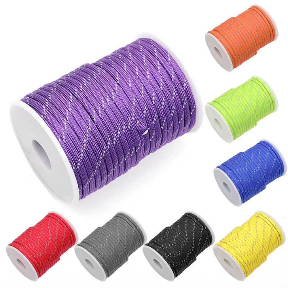 

Tent Wind Rope Hiking Tent Lanyard Strap Clothesline Parachute Line Reflective Tent Rope Reflective Paracord Umbrella Rope