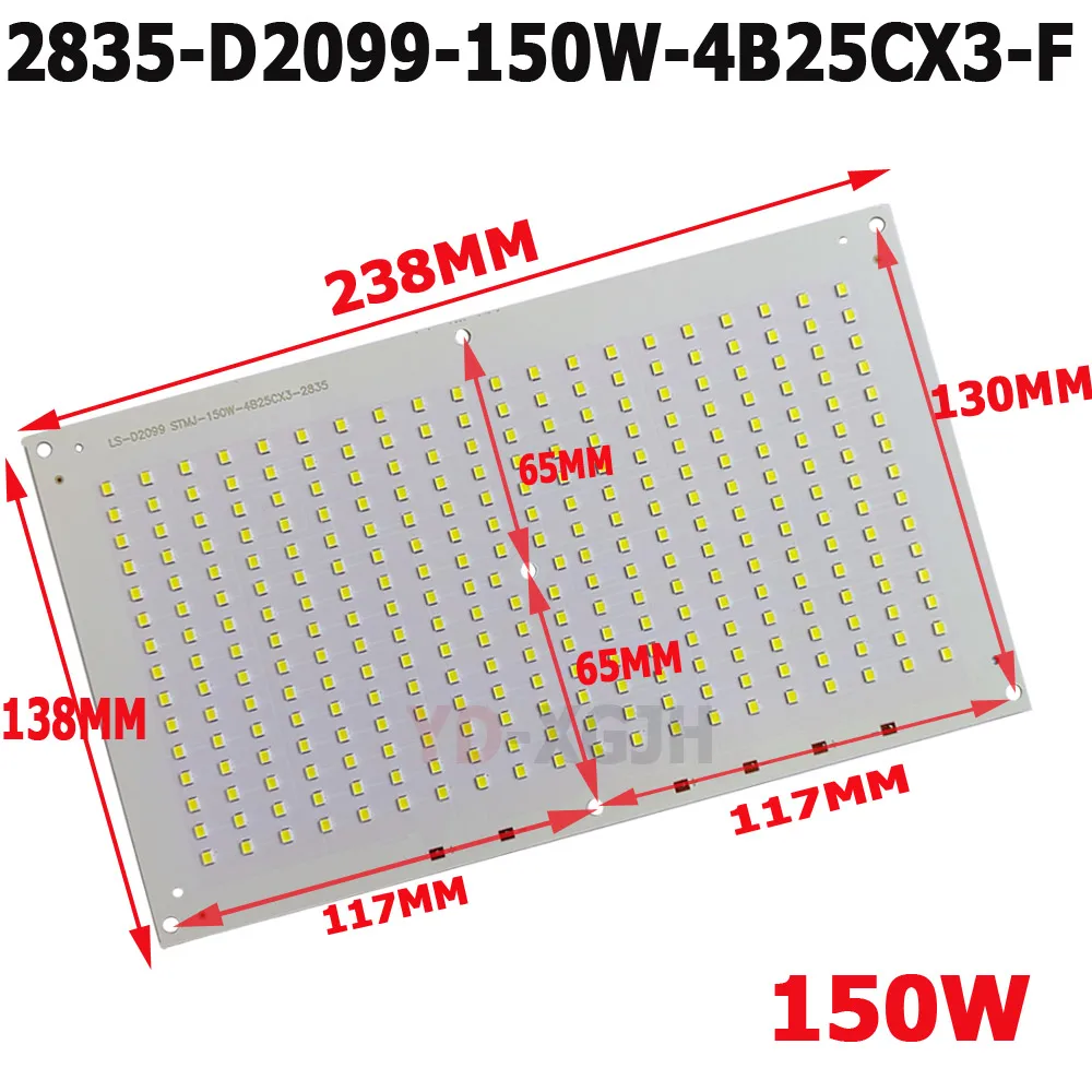 Bianco/bianco caldo 50W 100W,SMD2835,LED PCB Board alluminio 75V 10000Lm 260-280MA proiettore Retrofit esterno lampada bordo accessori