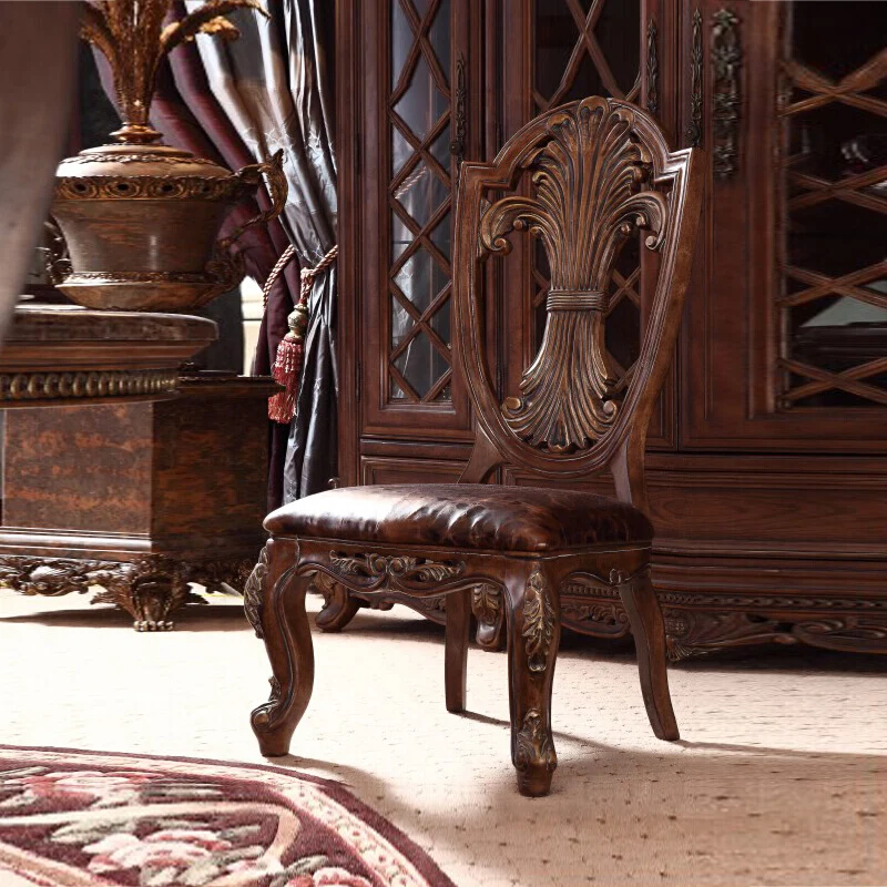 

Xisheng Furniture, European-style all-solid wood leather dining tables and chairs