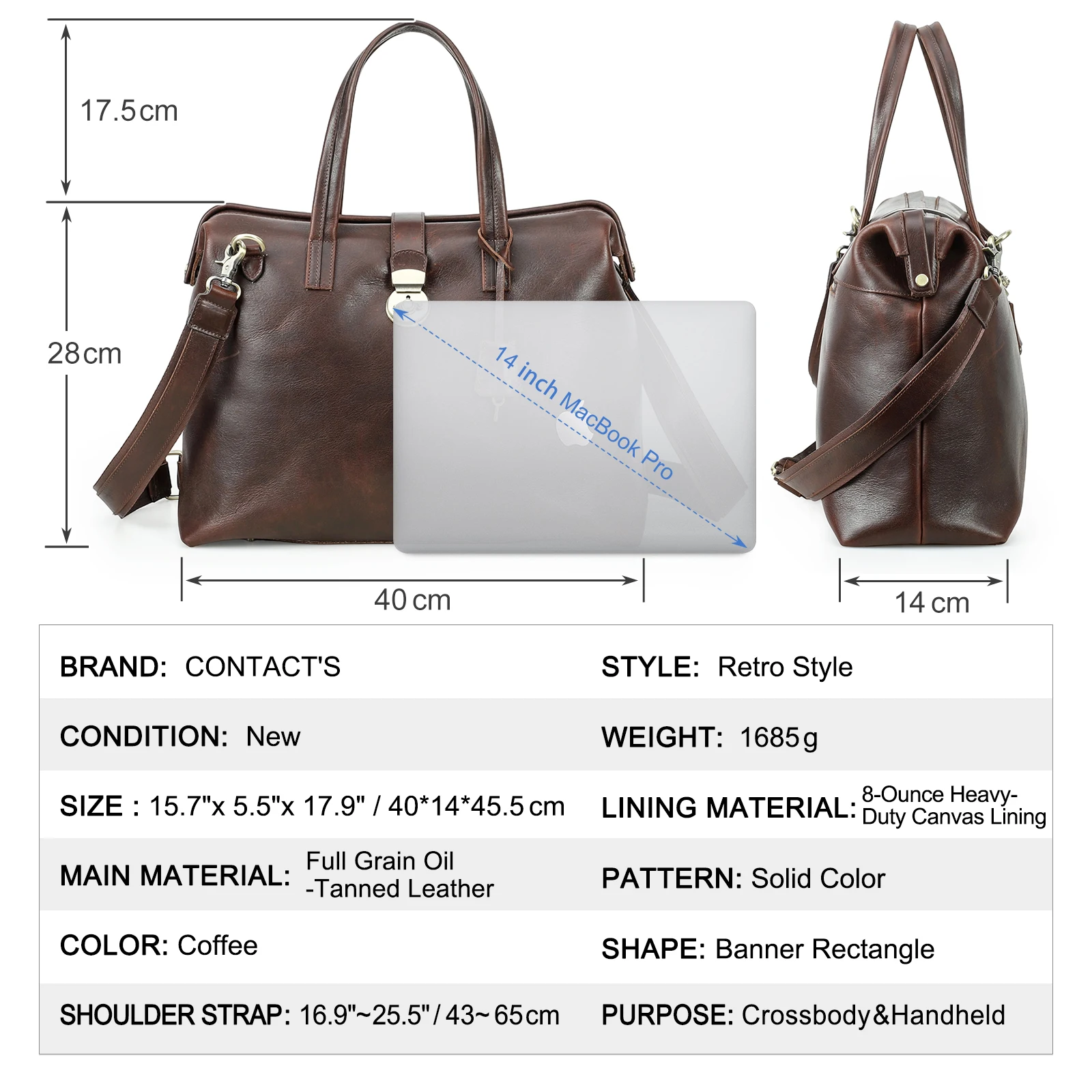 Maletines de Negocios de Cuero - Doctor Bag Leather reseña y precio