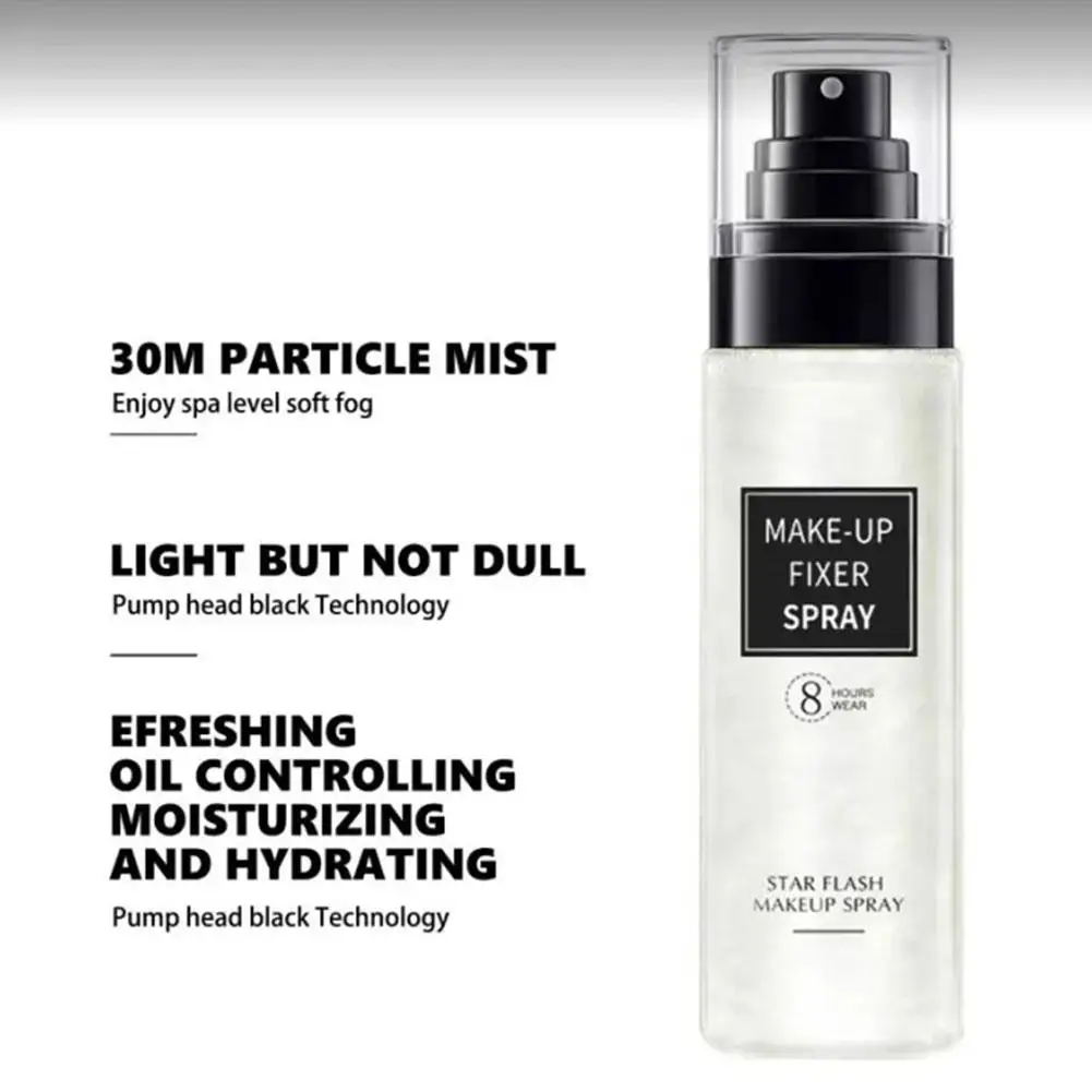 Makeup Setting Spray Waterproof Long Lasting Oil Control Hydrating Nourishing Glowing Facial Fixer Mist 100ml