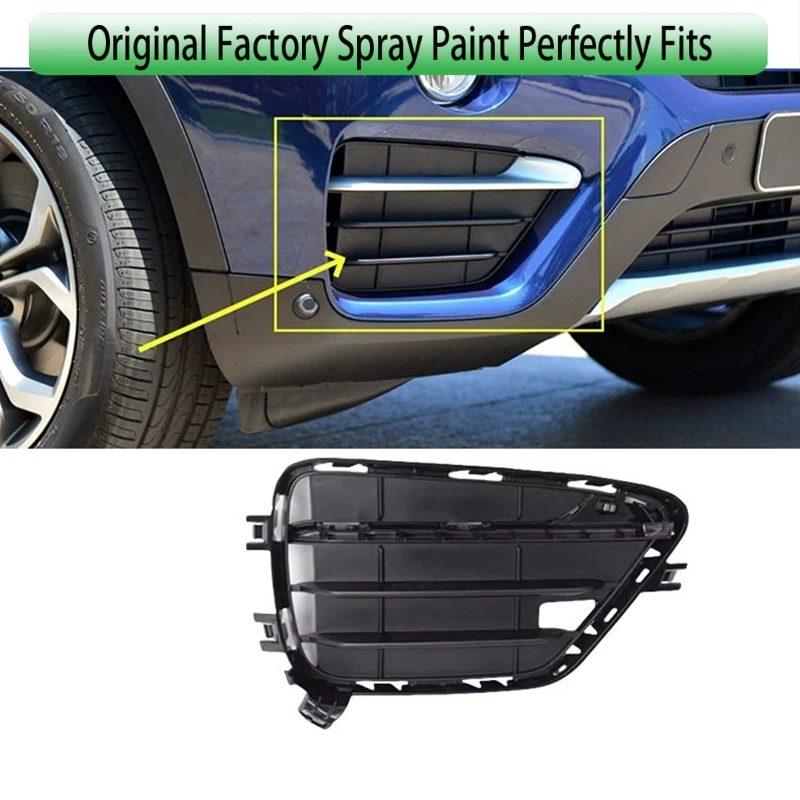

Auto Left or Right Front Bumper Fog Light Grille Grill Cover For BMW X4 F26 2014 2015 2016