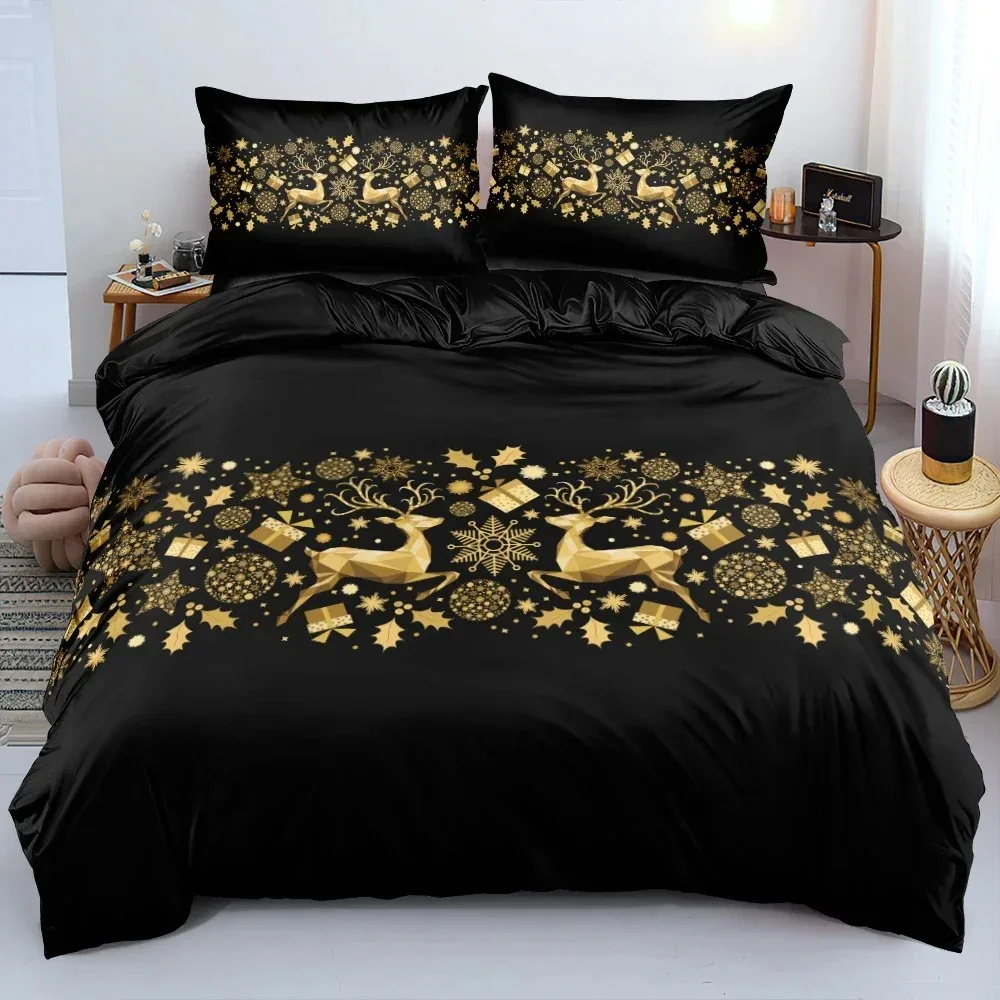 3D Floral Bedding set DuvetQuiltComforter Cover sets Flower Bed Linen Merry Christmas Design Custom King Queen Full Size