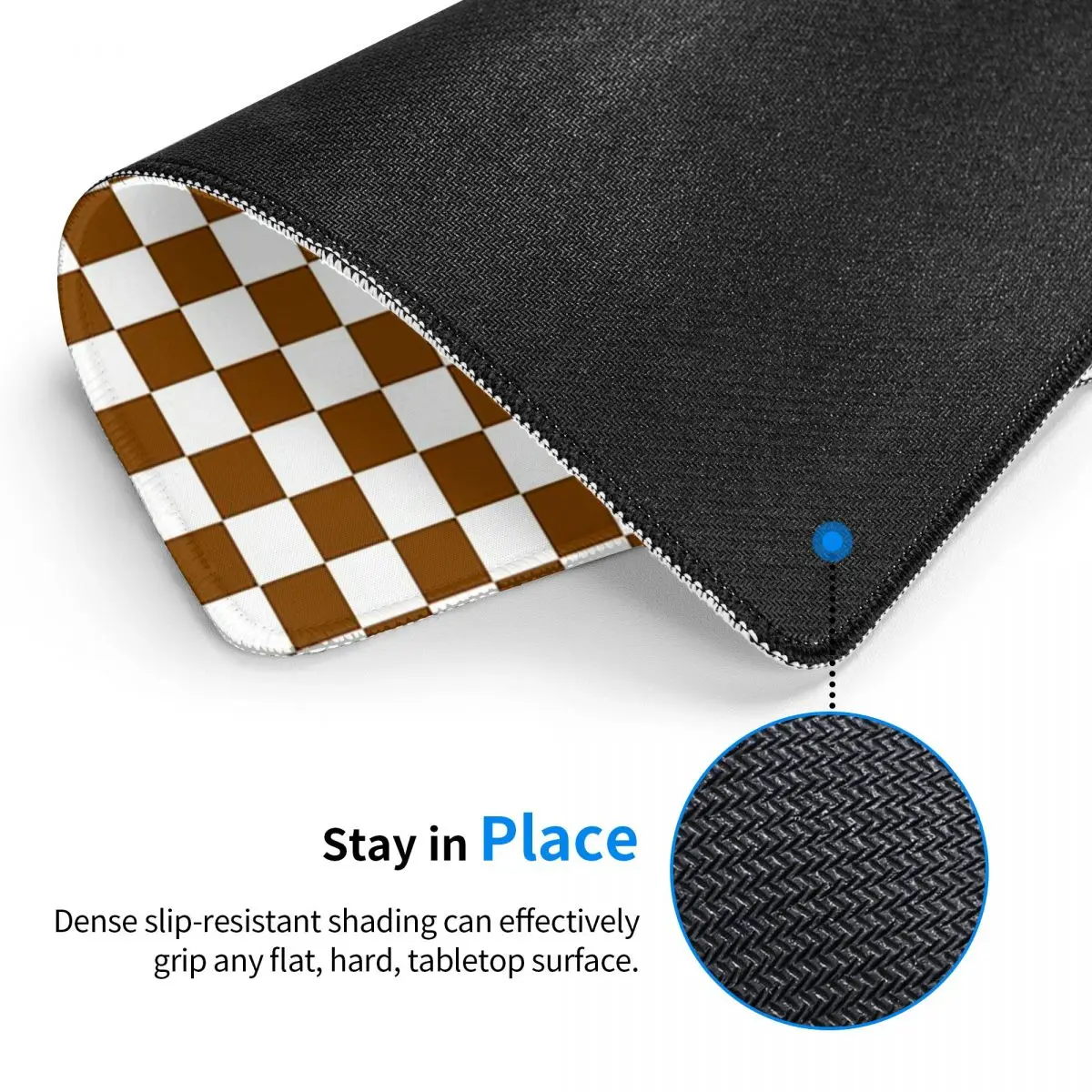 White And Chocolate Brown Checkerboard Mouse Pad Computer Keyboard Mouse Mat Gamer PC Desk Mat Office Table Mats