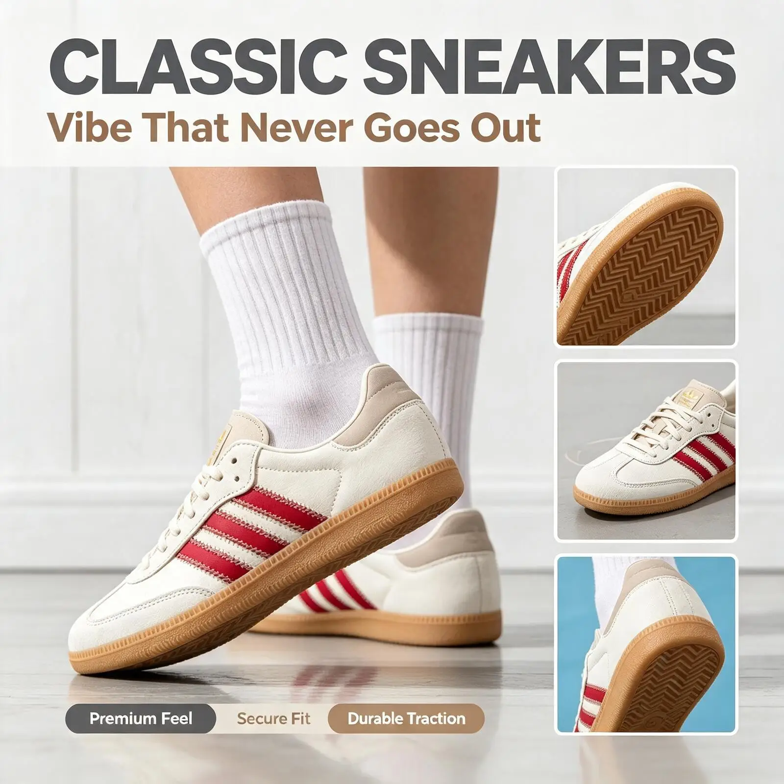 Flash Sale Adidas Originals Gray Black Brown Casual Sneakers for Men Breathable Retro Athletic Shoes Non-Slip Walking Shoes