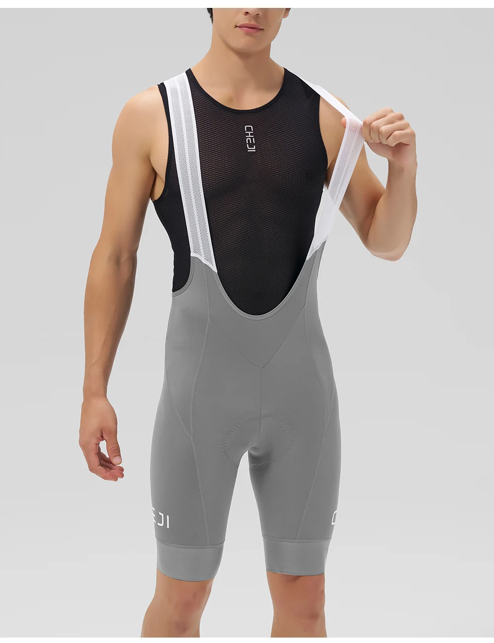 Cheji Herren-Radlerhose mit Trägern – Detail 19