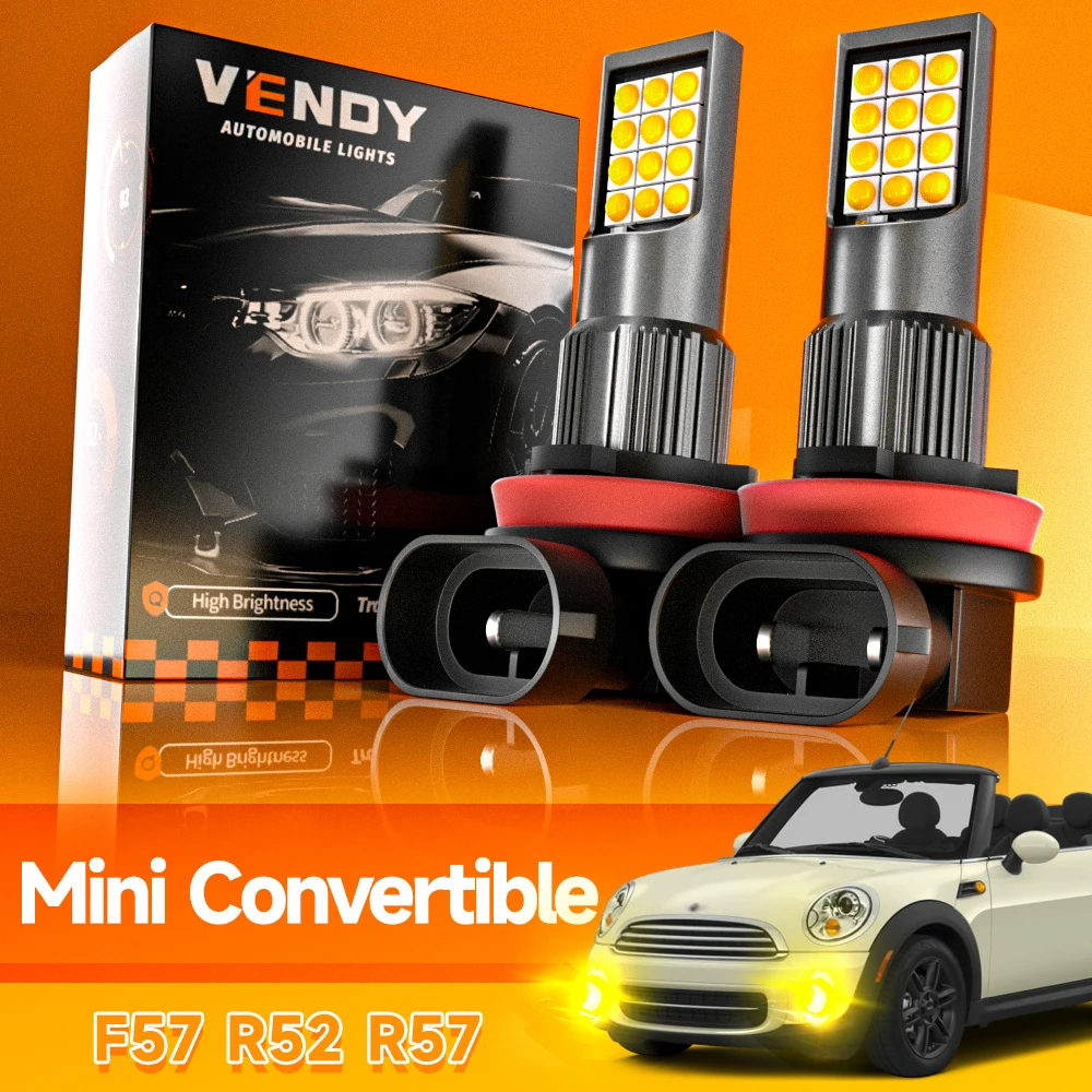 

2 шт. для Mini Cooper Convertible F57 R52 R57 2004-2020 светодиодные противотуманные фары 2005 2006 2007 2008 2010 2011 2012 2015 аксессуары Canbus
