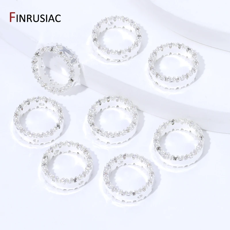 18K vergoldeter Messing-Perlenkäfig für Schmuckherstellung, Zirkon-Rundrahmen-Abstandsperlen für DIY-Armband-Zubehör – Detail 25