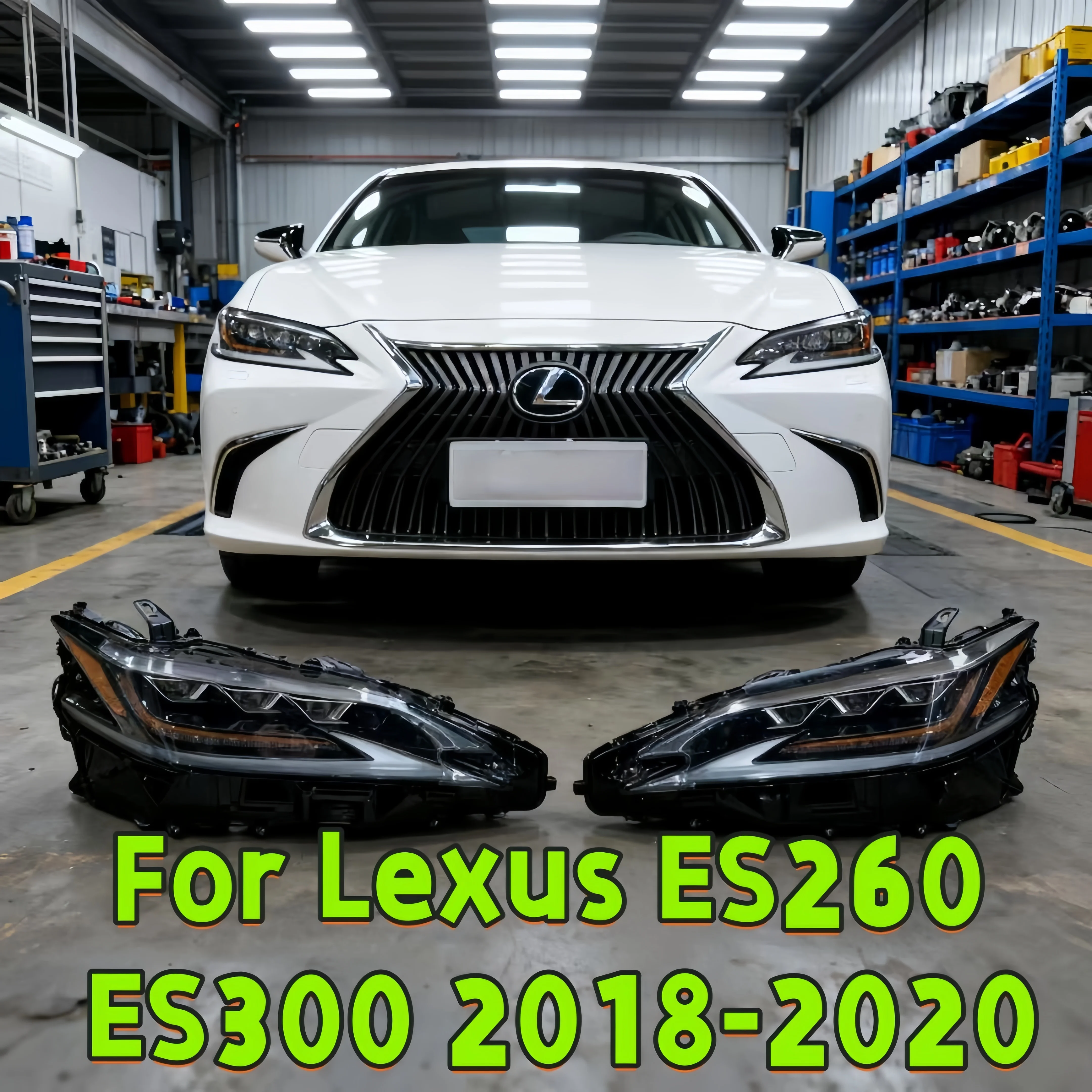 

For Lexus ES260 ES300 2018-2020 models to upgrade the original high-end three-eye water matrix headlight assembly.Plug and play