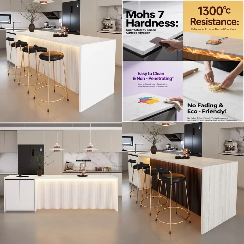 for Pure White Sintering Stone Antibacterial Commercial Bar Counter Modern Simple Embedded Wine Cabinet High-end Hotel