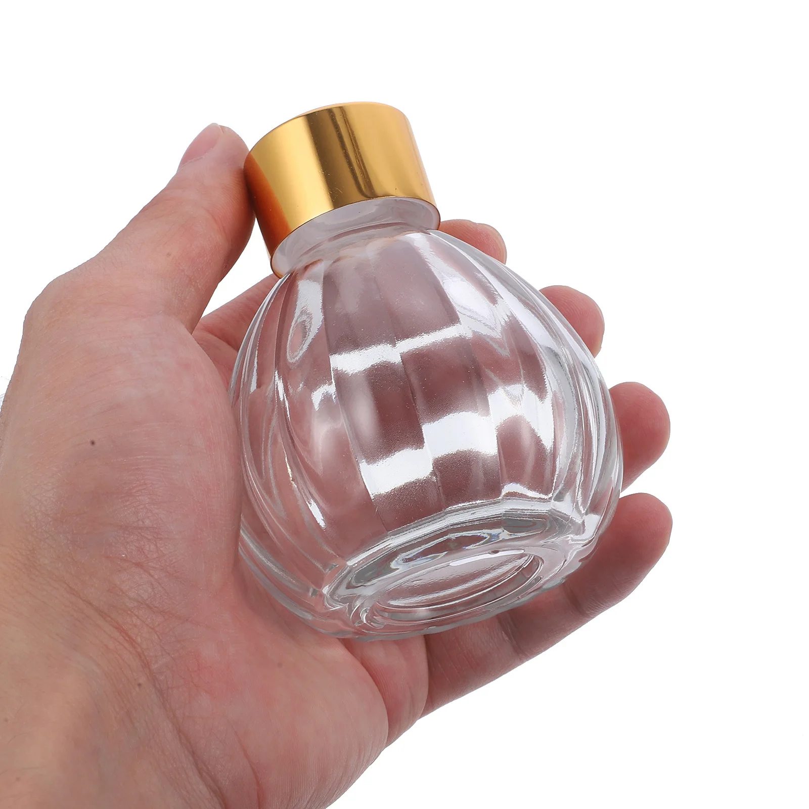 

Diffuser Bottle Pumpkin Pattern Clear Aromatherapy Jar Mini Vase Decoration Refillable Glass Fragrance Diffuser Bottle