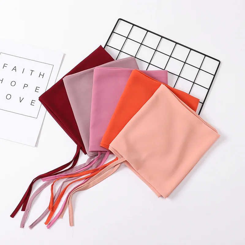 

Пузырьковый шифоновый хиджаб, шаль, шарф, женский бандаж, мусульманская повязка на голову, ремни, платок, платок, платок, Bufanda, мусульманский хиджаб, сплошной цвет