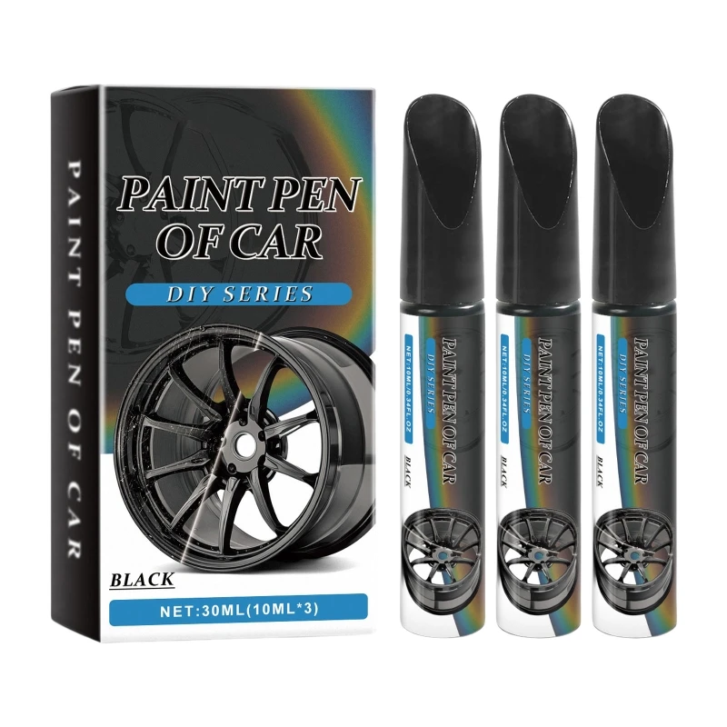 Car Wheel Scratch Remover Pen Black Rims Touch Up Paint Pen Car Wheel Paint Scratch Repair Pen Auto Paint Repair Pen 24BB