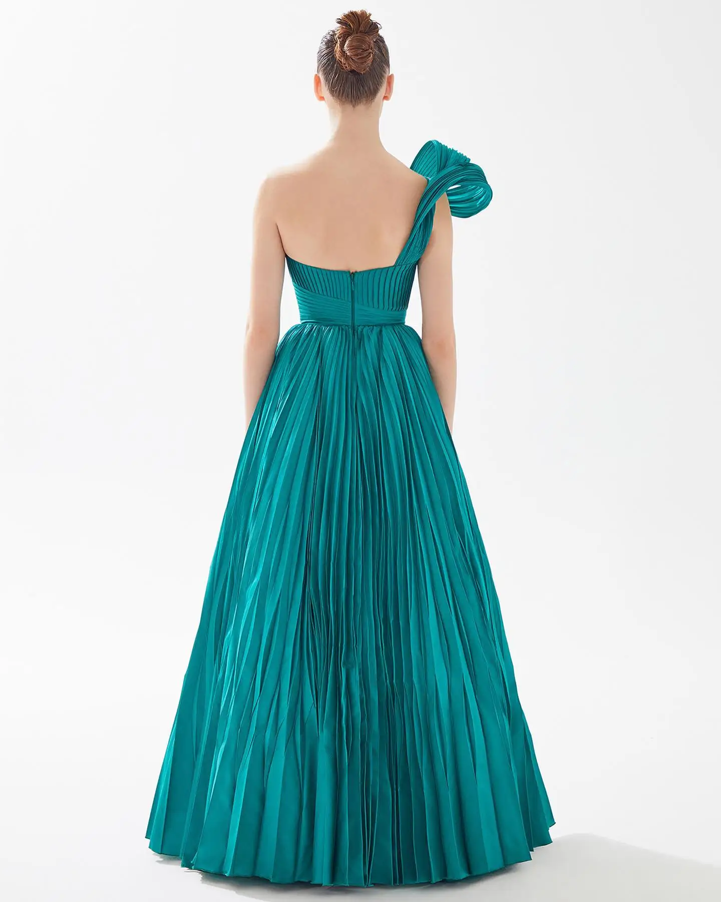 Customized High Quality Satin One Shoulder Evening Dresses Modern Strapless A-Line Sleeveless Zipper Back Homecoming G