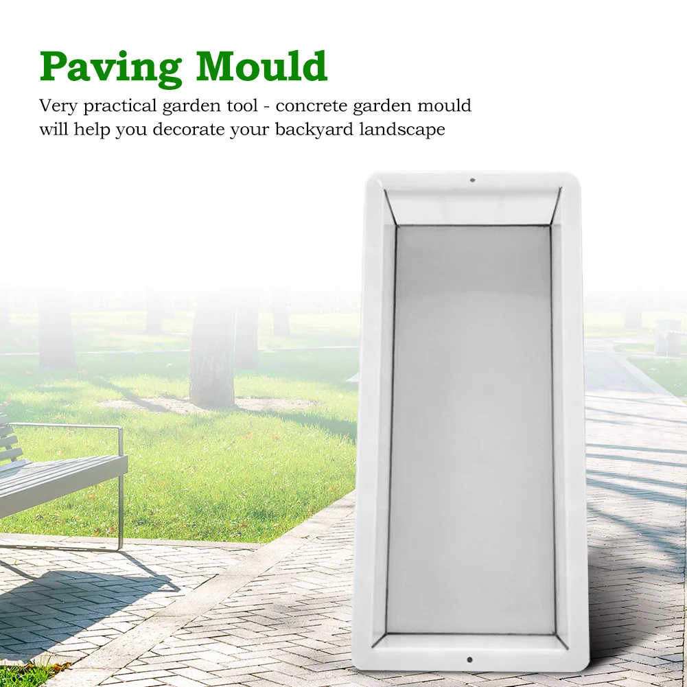 Garden Path Paving Moulds Home DIY Concrete Reusable Rectangle-shaped Stone Mold