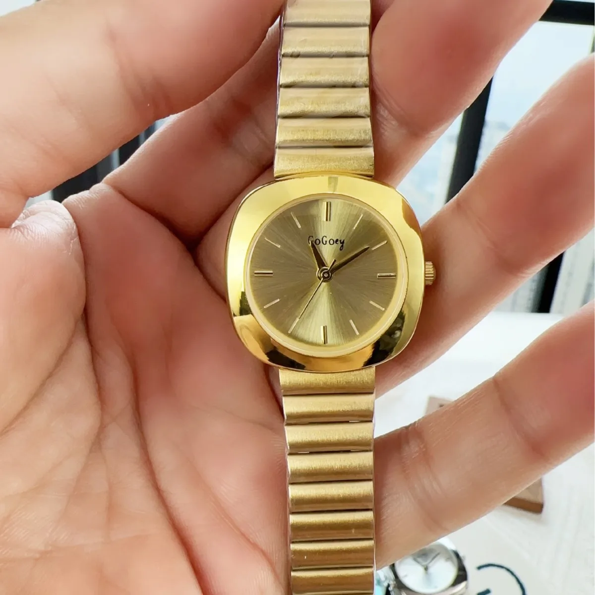Luxury Brand Gold Watch for Women Fashion Simple Quartz Watches Adjustable Stainless Steel Strap Wristwatch Dropshipping