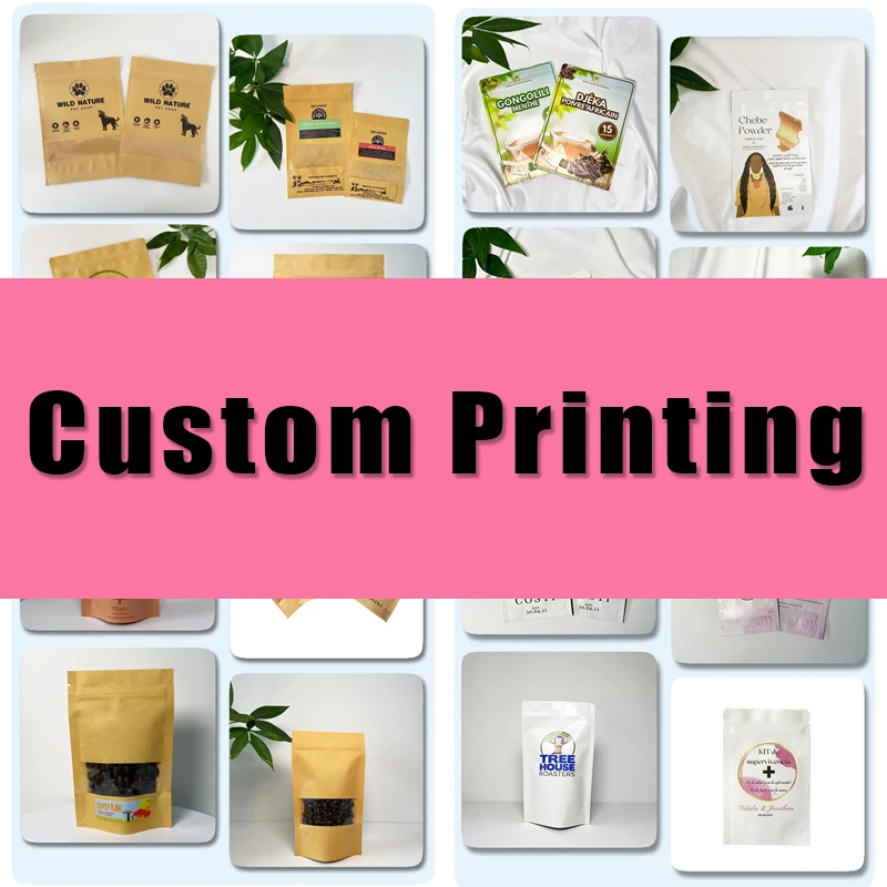 

Custom Printed Kraft Paper Aluminum Foil Bag