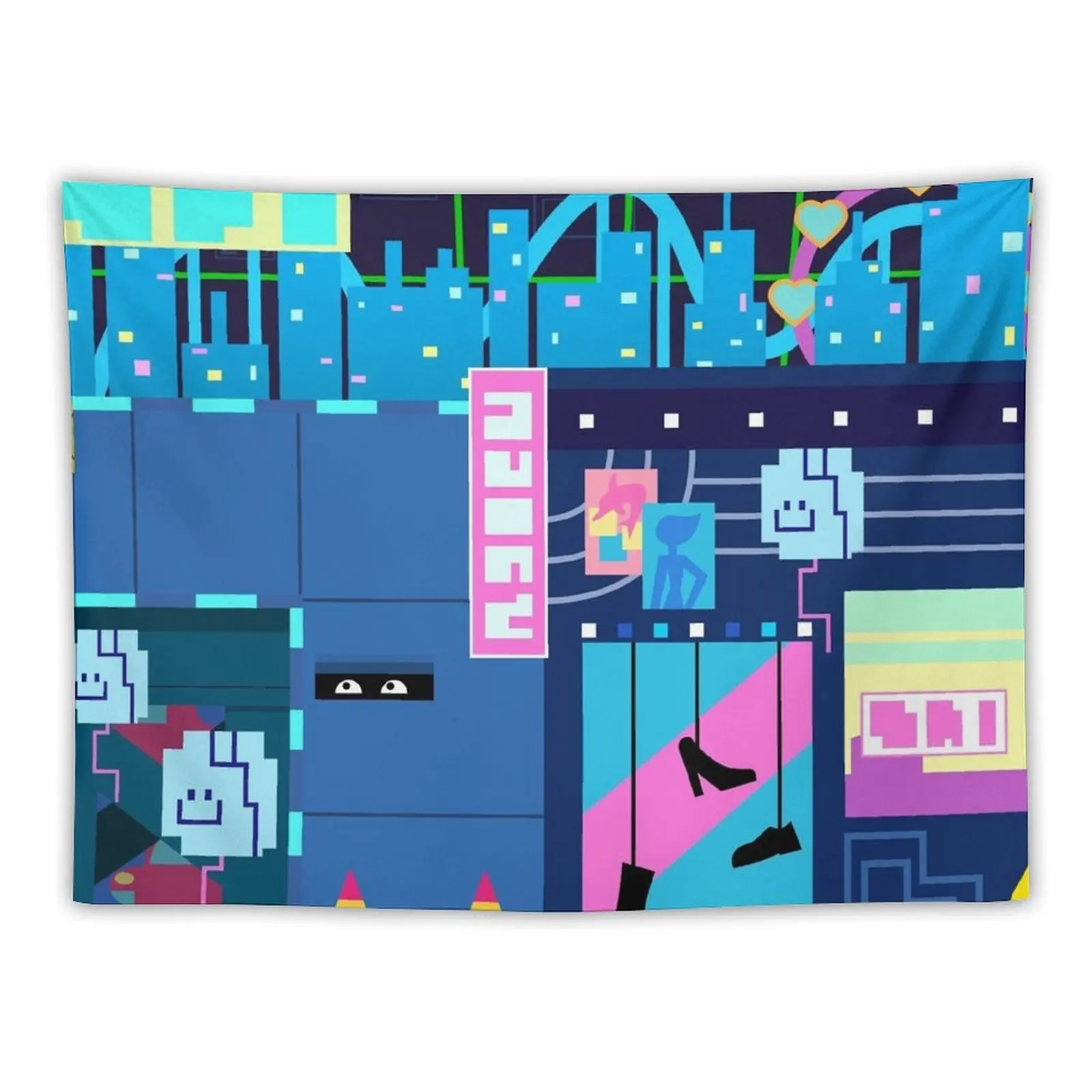 Deltarune City art Tapestry Christmas Decoration Aesthetic Room Decor Decoration For Home House Decoration Tapestry