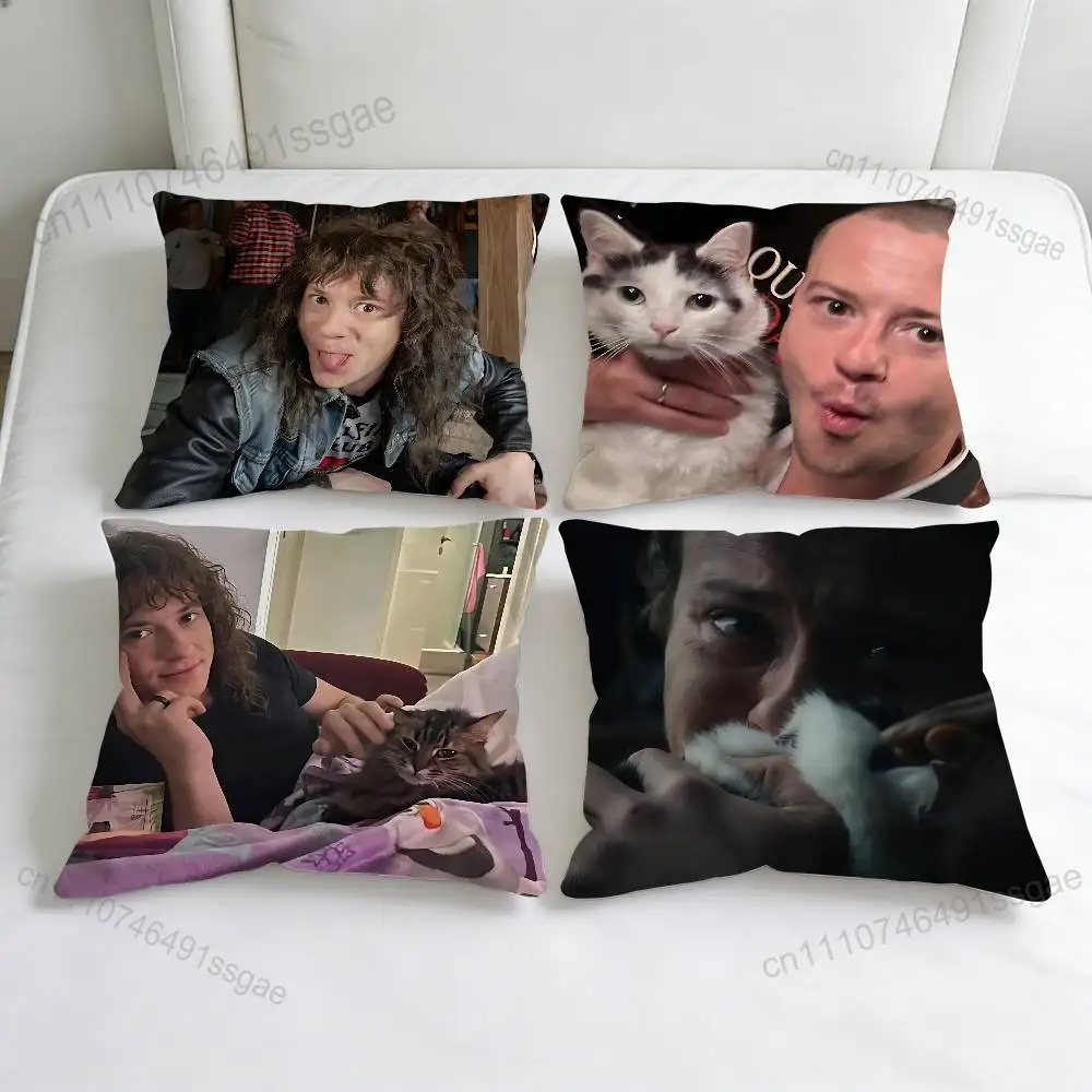 

actor J-Joseph Quinn Cat Square Pillow Case Soft Decorative Throw Pillow Cover for Home Sofa Bed